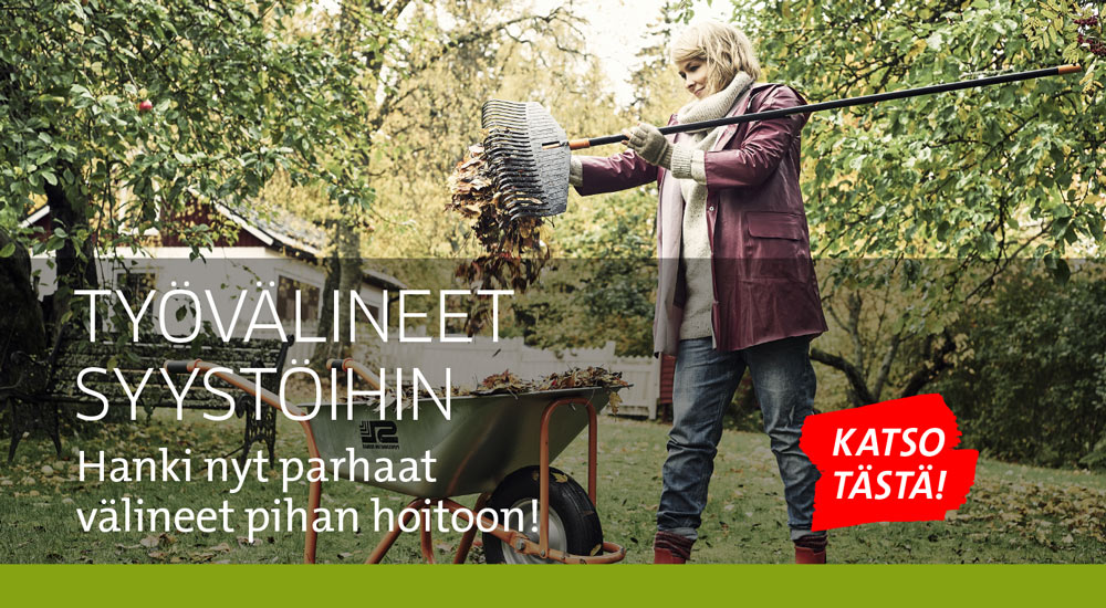 Puutarhan tövälineet syksyyn