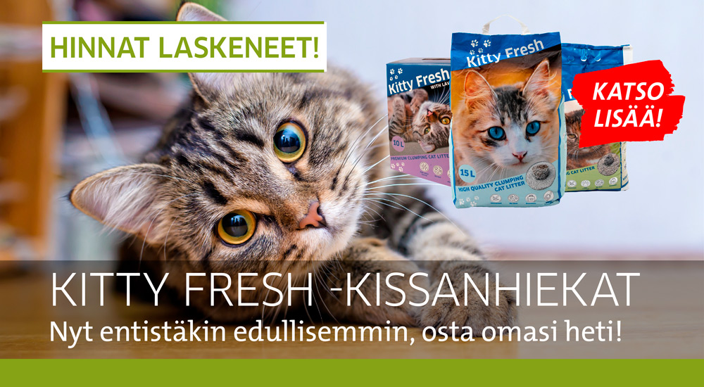 Kitty Fresh kissanhiekkojen hinnanalennus