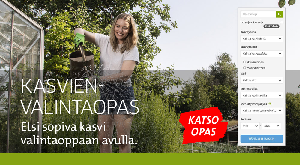 Kasvienvalintaopas - vakiobanneri