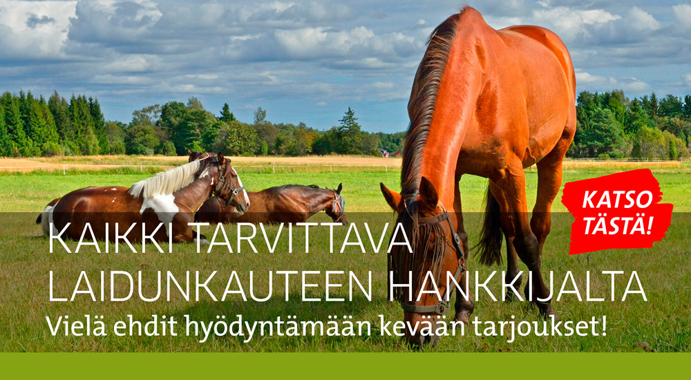 Aitaustarvikebanneri hevoset toukokuu