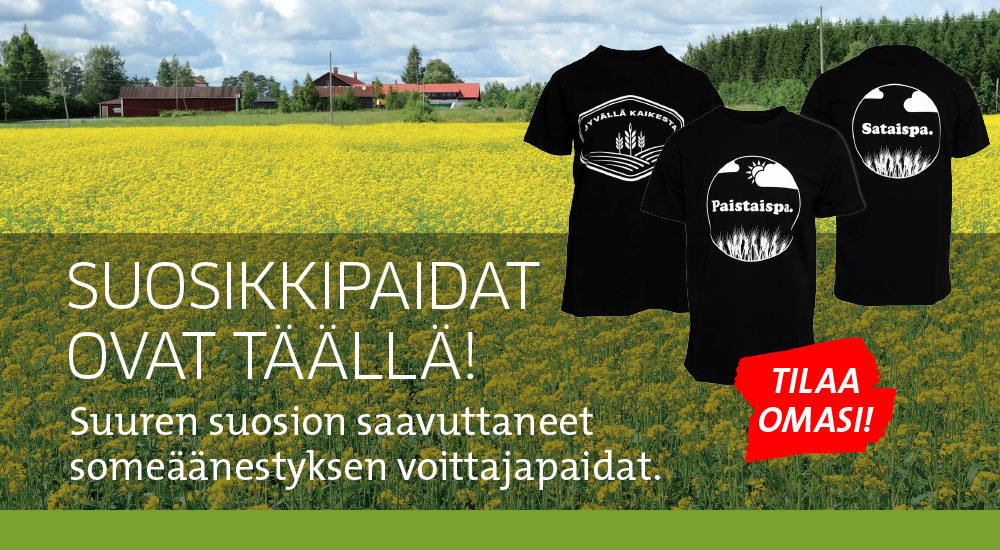 Someäänestyksen voittajapaidat