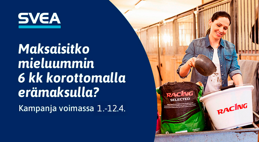 Maksuaikakampanja 6 kk koroton, kampanja aika 1.-12.4.2026. Svea kuvituskuva.