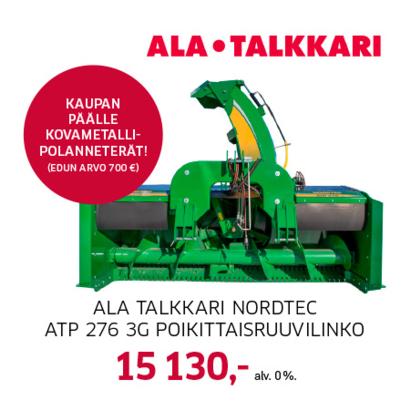 Ala-Talkkari Nordtec ATP 276 3G poikittaisruuvilinko traktoriin
