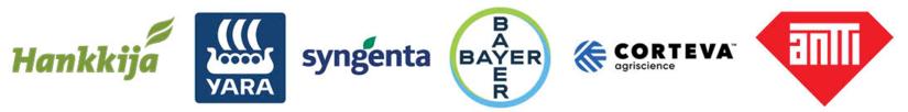 Logot: Hankkija, Yara, Syngenta, Bayer, Corteva, Antti