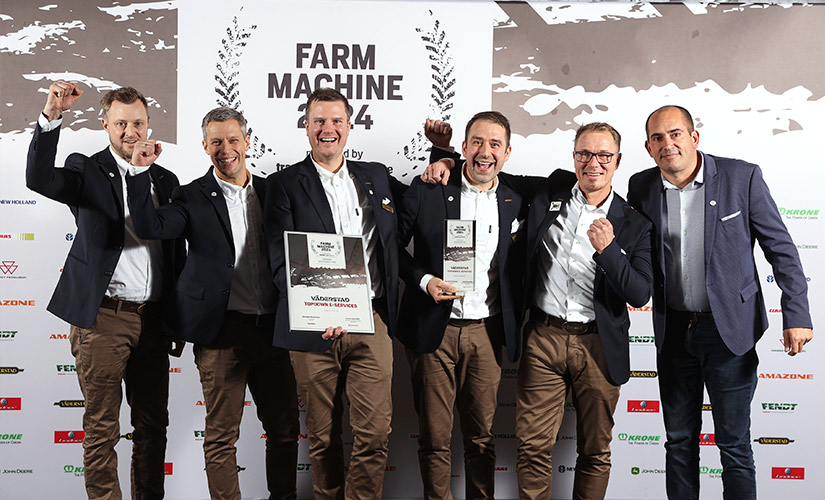 Topdownin valinta  Farm Machine of the  Year 2024 -palkinnon  saajaksi maanmuokkaus- kategoriassa oli odotettu  ilon aihe Väderstadilla!