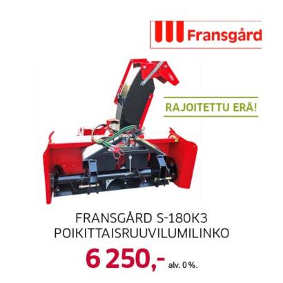Fransgård S-180K3 poikittaisruuvilumilinko traktoriin