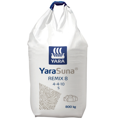Kuva YaraSuna remix 8-lannoitesäkistä