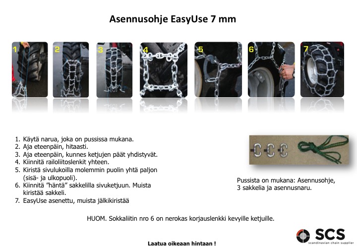 Asennusohje EasyUse 7 mm