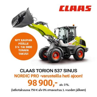 Claas Torion 537 Sinus pyöräkuormaaja