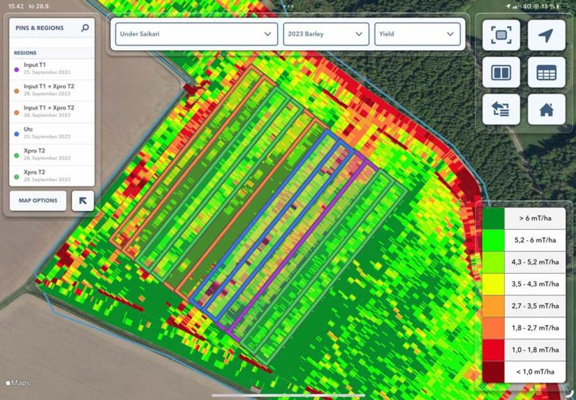 Fieldview-satokartta