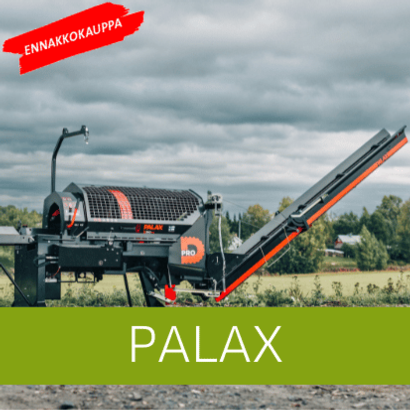 Palax ulkona, taustalla synkkä taivas