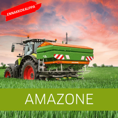 Amazone-pintalevitin pellolla, taustalla kaunis punainen taivas