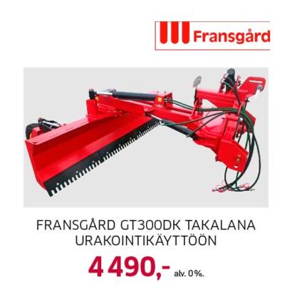 Fransgård GT300DRK takalana urakointikäyttöön