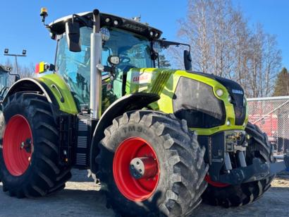 CLAAS AXION 850 Cemis Cmatic -traktori etunostolaitteella