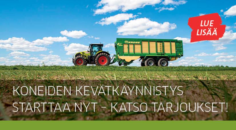 Koneiden kevätkäynnistys starttaa nyt. Katso tarjoukset!