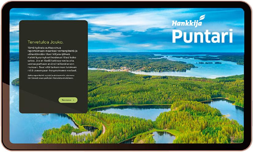 Puntari-sovellus tabletilla