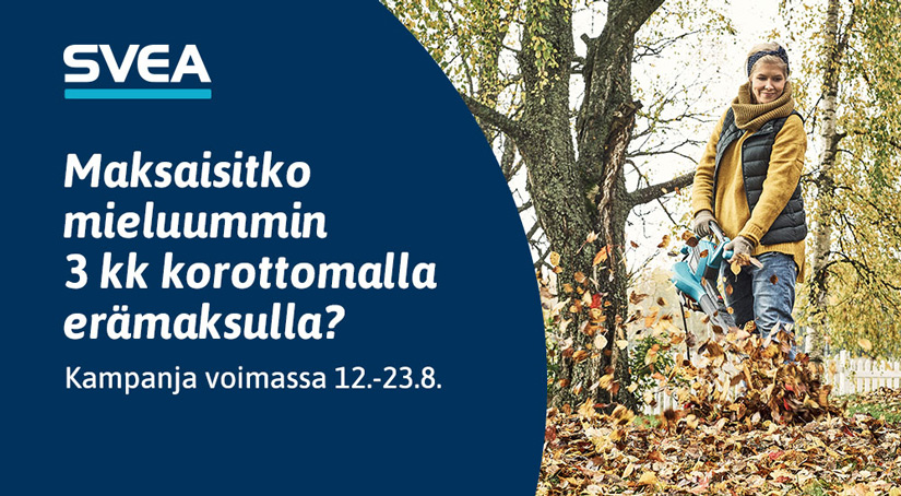 Kuvituskuva Svean 6 kk korottomasta maksuaikakampanjasta.