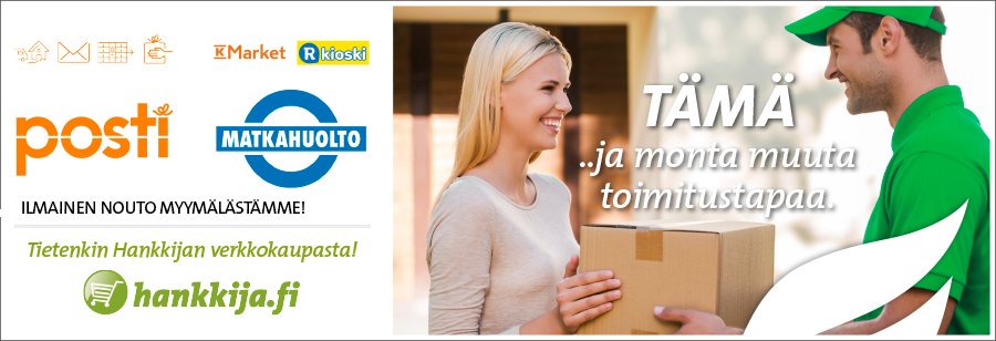 Toimitustavat, jakaja antaa naiselle pahvilaatikon