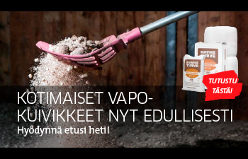 Vapo Turvekuivikkeiden tarjous -banneri. Kuvituskuva.