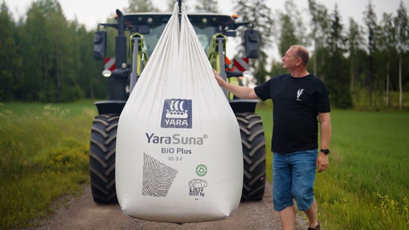 Jani Pirhonen ja YaraSuna BIO PLUS suursäkki