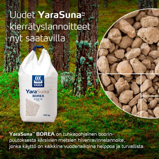 YaraSuna Borea metsälannoite, kierrätyslannoite