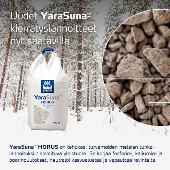 YaraSuna Horus metsälannoite, kierrätyslannoite