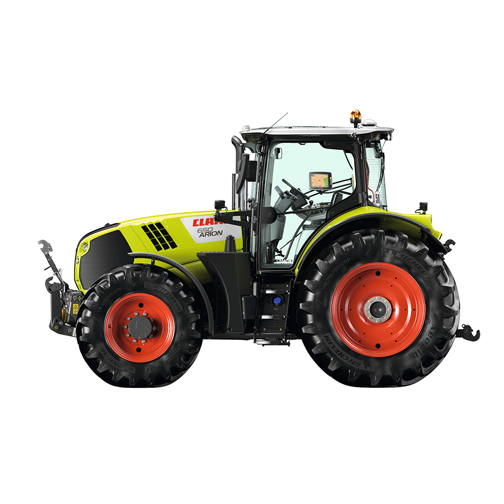 Claas Arion 650 traktori CMATIC CIS+ varustuksella