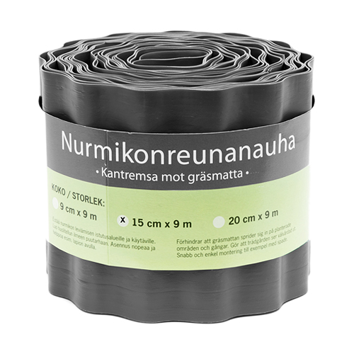 Nurmireunanauha 15 cm x 9 m musta