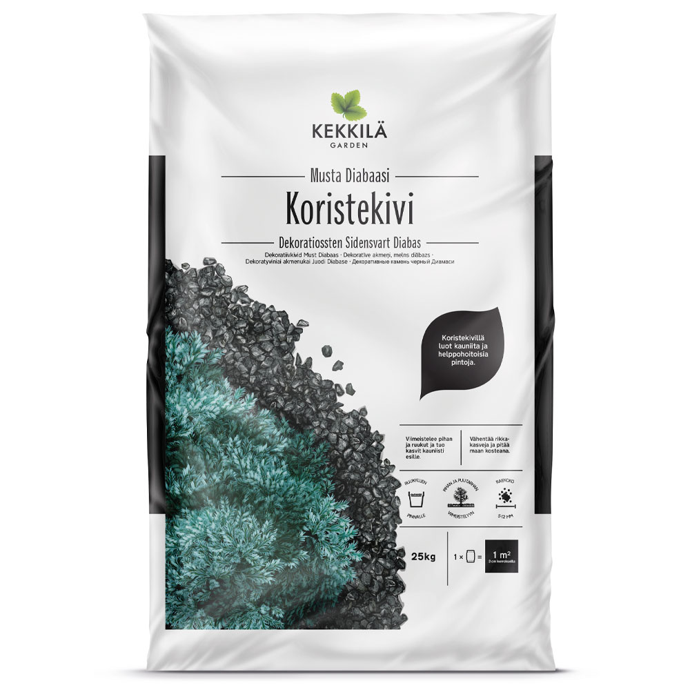 Kekkilä Koristekivi musta 25 kg
