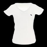T-paita V-aukolla Back On Track valkoinen