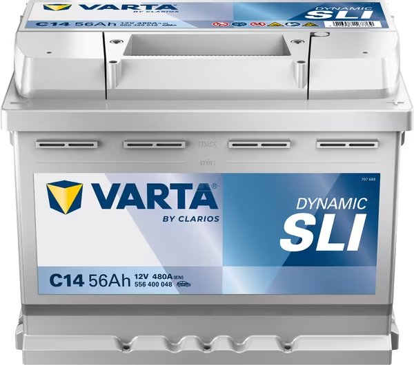 Akku 12V 56AH 480A Dynamic SLI C14 Varta