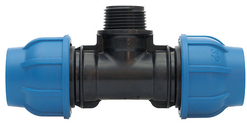 T-liitin PE-putkelle 32mm x 1"uk x 32mm