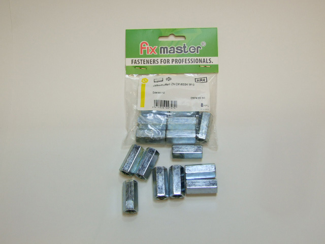 Jatkomutteri DIN6334 ZN M6x25 10 kpl