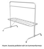 Tuuletusteline kiinteällä yläkehällä, tummanharmaa