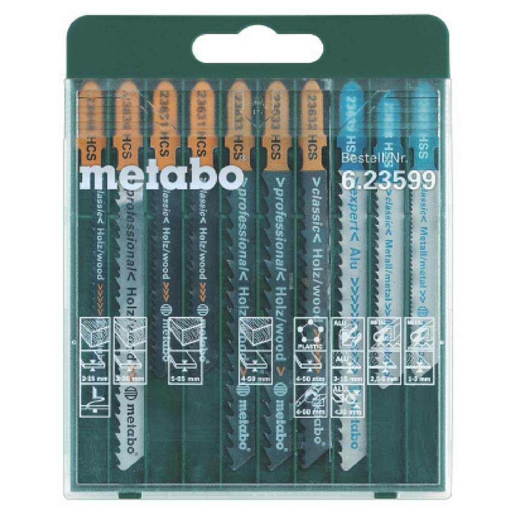 Pistosahanterävalikoima 10-osainen Metabo
