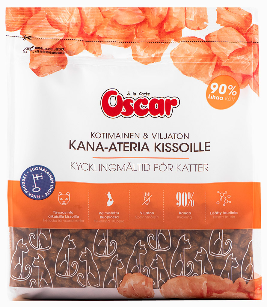 Kissanruoka Oscar kana-ateria 650 g