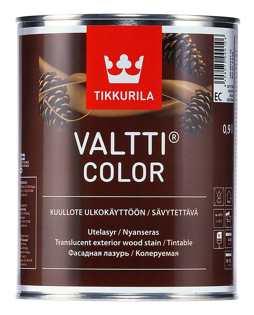 Puunsuoja Valtti Color EC 0,9 l kirkas Tikkurila