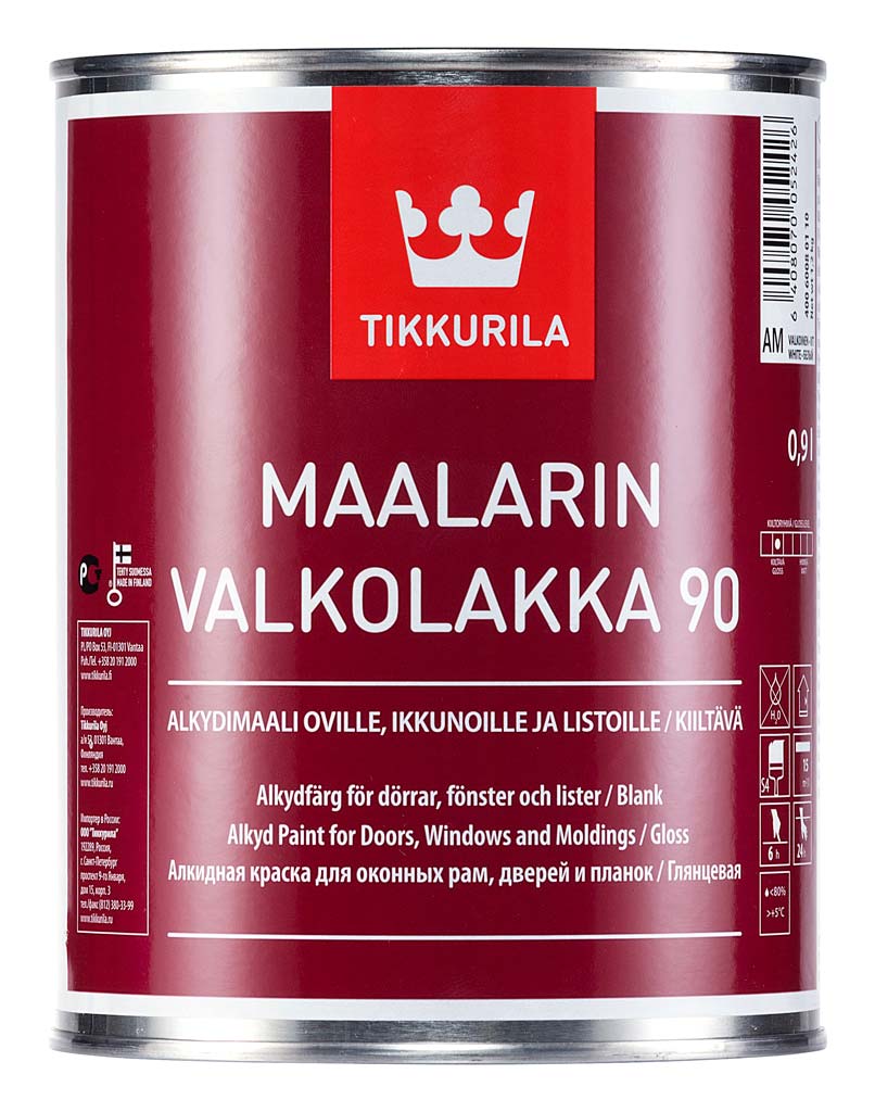 Maalarin valkolakka 0,9l kiiltävä Tikkurila