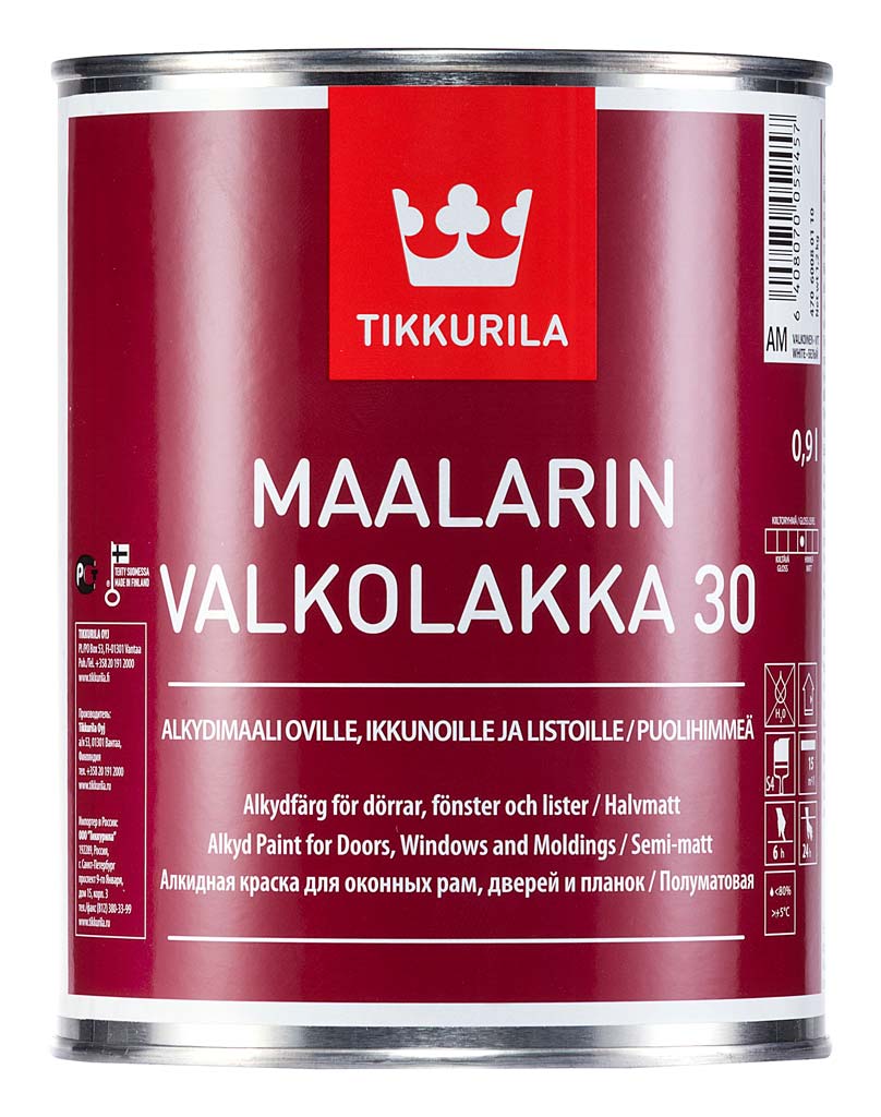 Maalarin valkolakka 0,9 l PH Tikkurila