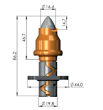 Kovametallitappi 20mm Terävä 50 kpl/ltk