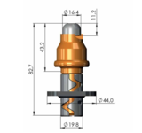 Kovametallitappi 20mm Tylppä 50 kpl/ltk