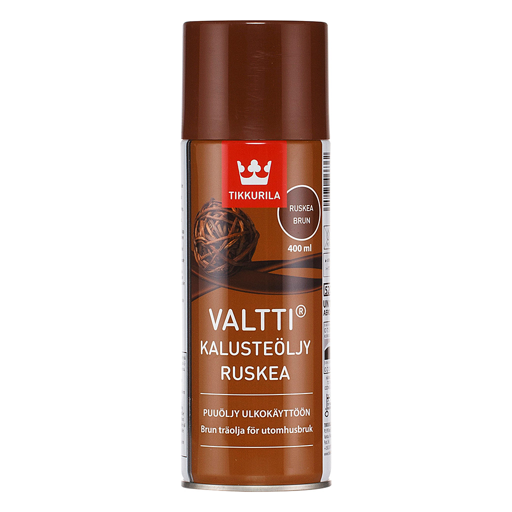 Kaluste- ja terassiöljy Valtti Spray 400m l ruskea Tikkurila