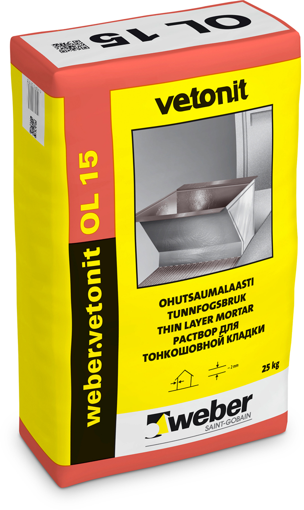 Vetonit OL 15 ohutsaumalaasti 25 kg