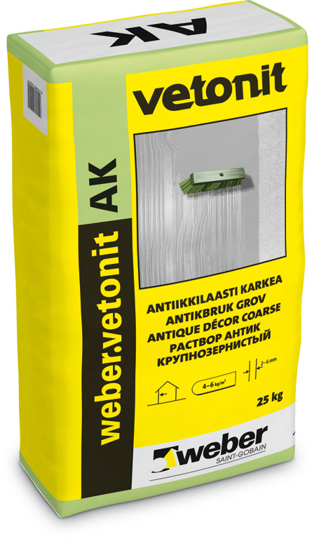 Vetonit AK antiikkilaasti, karkea, 25 kg