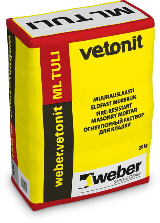 Vetonit ML tuli muurauslaasti, 25 kg