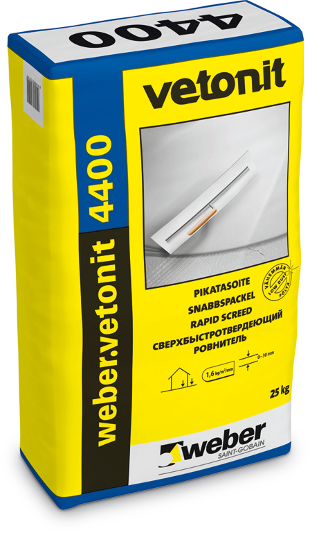 Vetonit 4400 pikatasoite, 25 kg