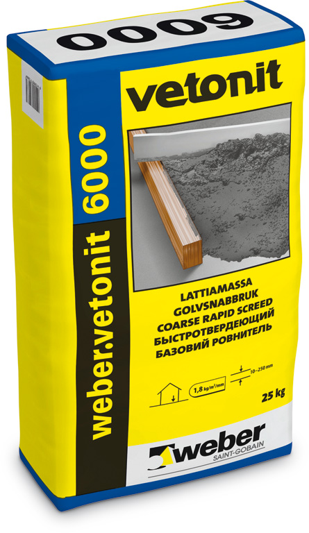 Vetonit 6000 lattiamassa, 25 kg