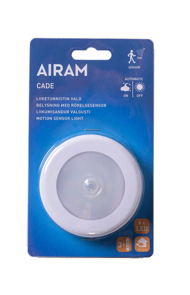Paristovalo liiketunnistimella Cade Pir Sensor 6 Led