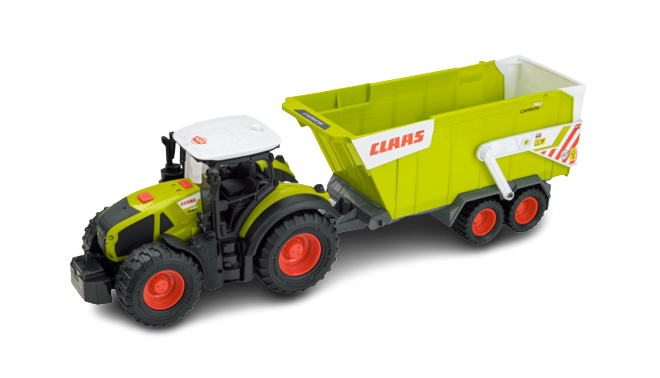 Claas Axion 960 + Cargos 750 Noukinvaunu 1:16