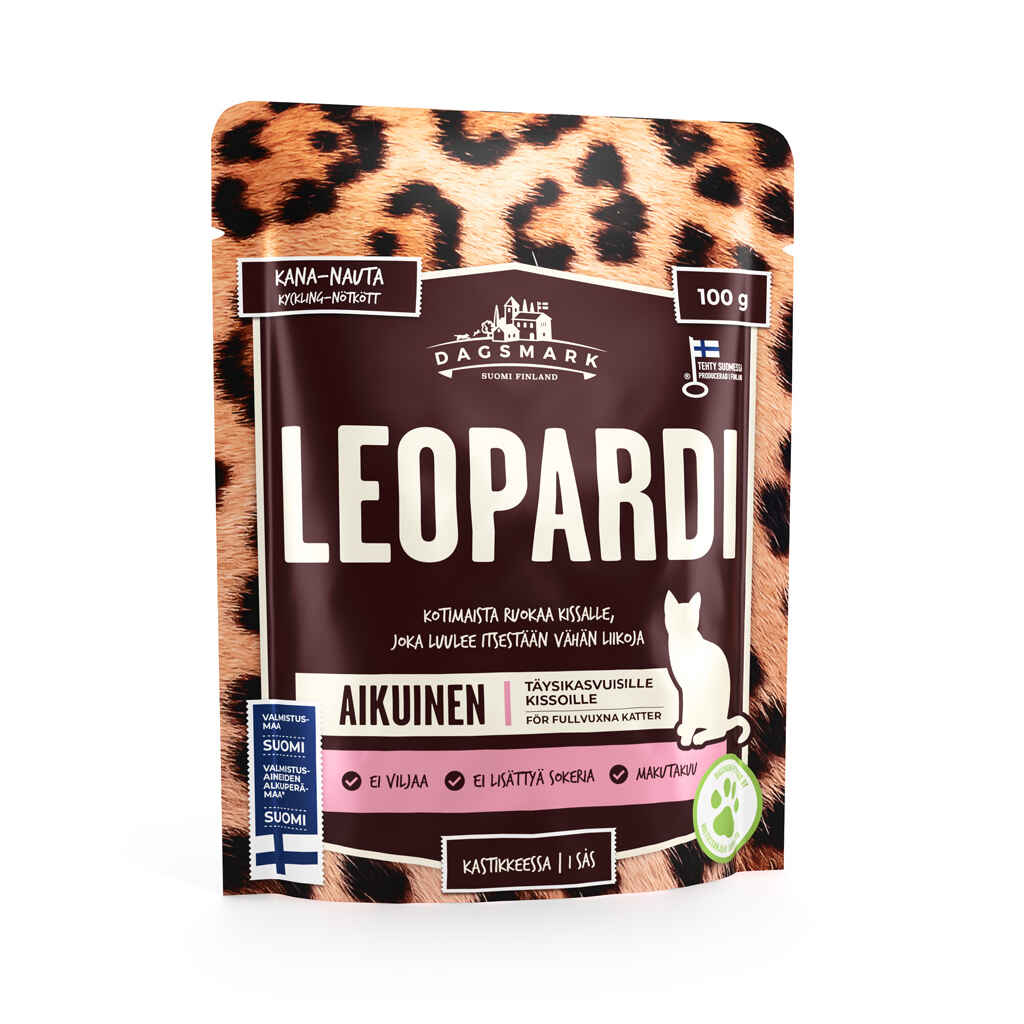 Kissanmärkäruoka Dagsmark Leopardi 8 x 100 g